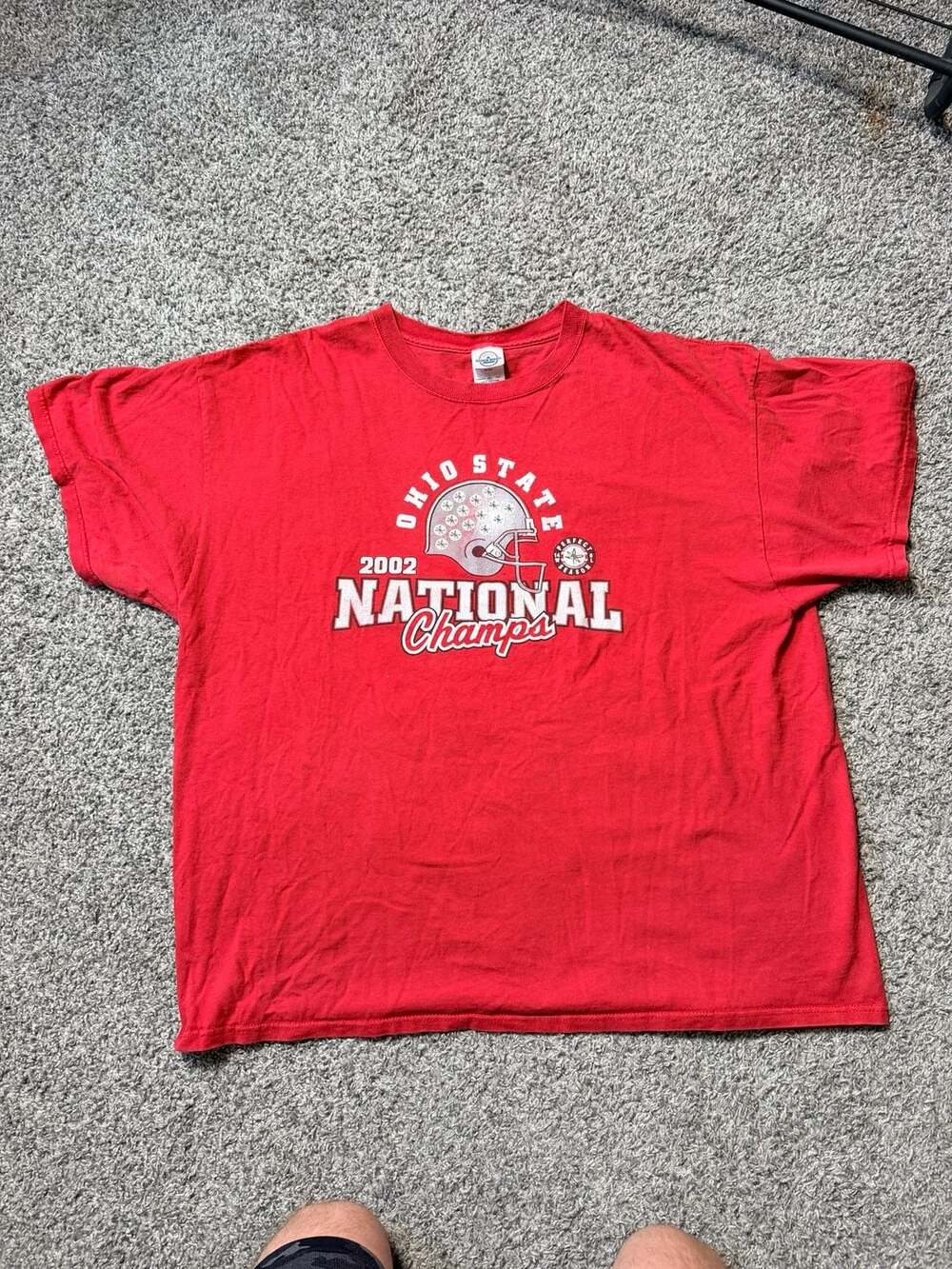 Delta Magnum Weight Ohio State Buckeyes 2002 National Champs T-Shirt Size 2XL